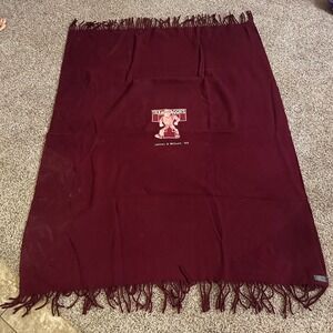 Pendleton Texas A&M‎ Aggies Maroon Wool Blanket MONGRAMED 66"X52" READ